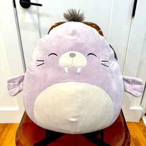 Squishmallows 16” Kwame - Lavender Gray Walrus